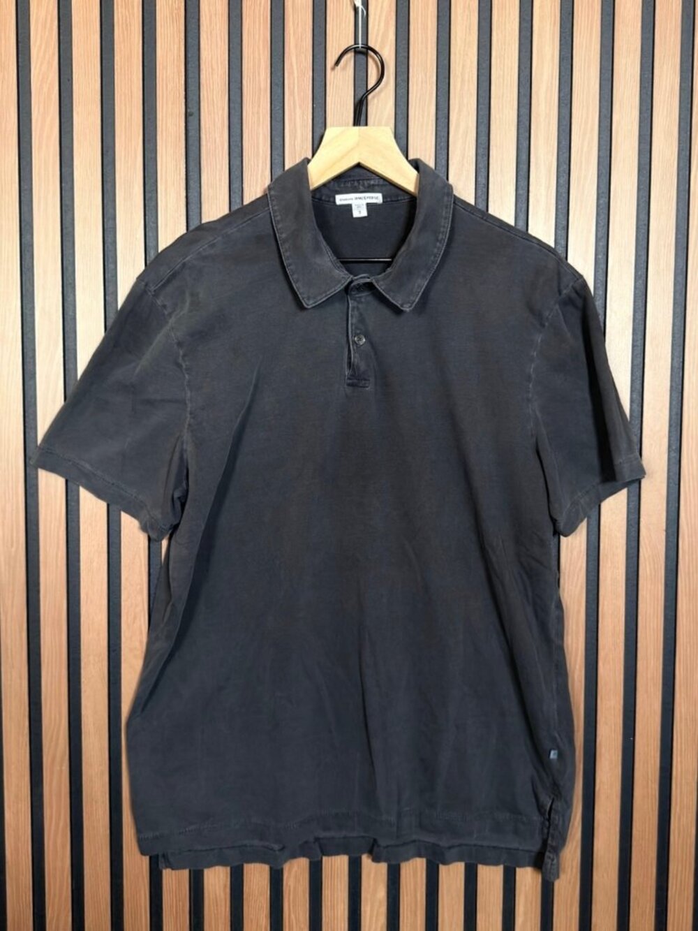 James Perse Polo Shirt 3 / Large Men’s Gray Short Sleeve Collared 100% Supima Co